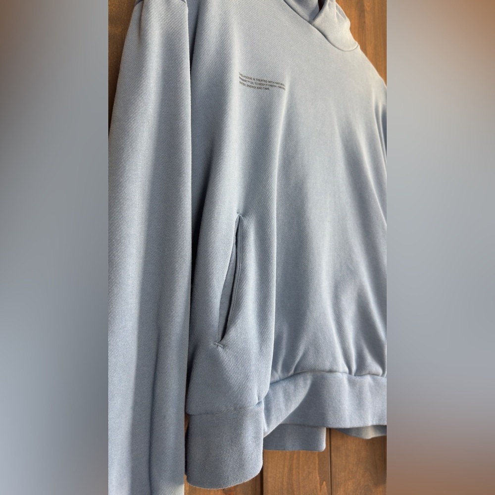 Pangaia Organic Cotton Hooded Long Sleeve Sweatshirt Blue Small - Picture 7 of 13